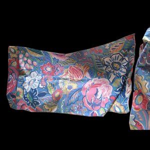 2 Vintage Collier Campbell Flower Botanical King Pillowcases 80's 90's Beautiful